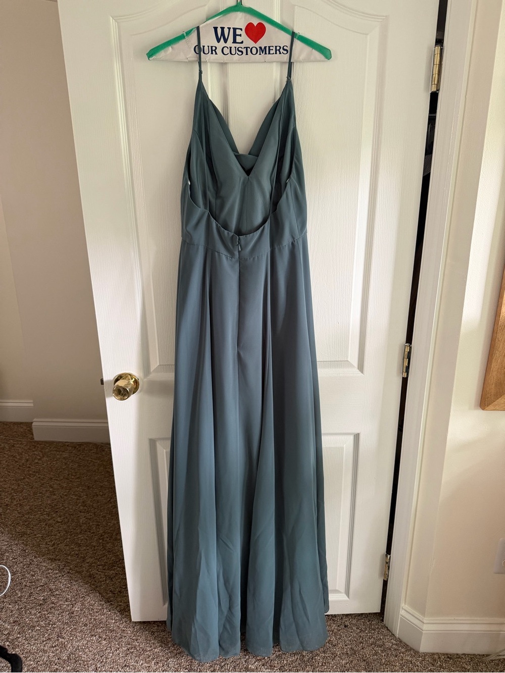 Jenny Yoo Lissa Bridesmaid Dress in Agave - Picture 3 of 4